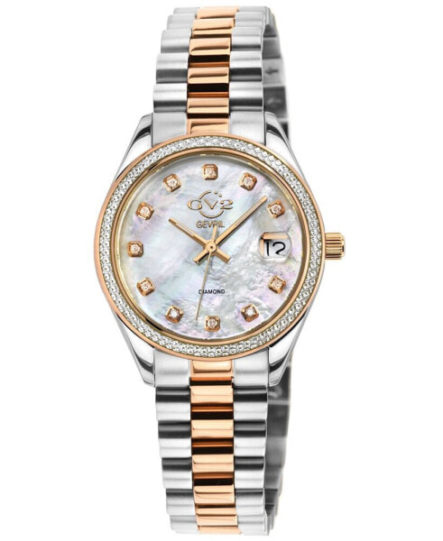 Women's Naples Swiss Quartz Diamond Two-Tone SS IPRG Stainless Steel Bracelet Watch 32mm