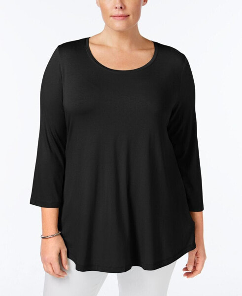 Plus Size Scoopneck Top, Created for Macy's