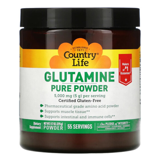 Аминокислоты Country Life Glutamine Pure Powder, 275 г