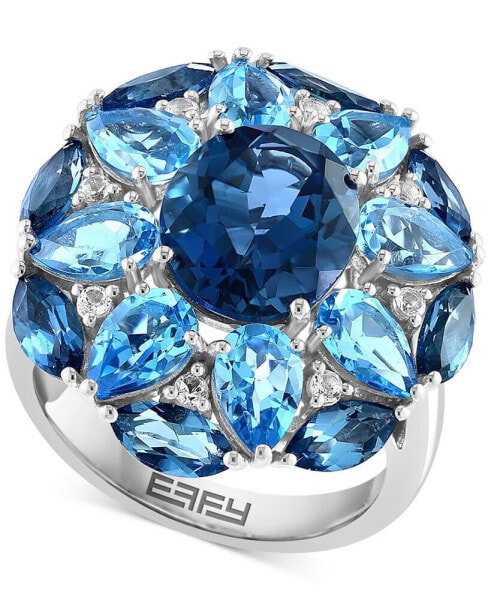 EFFY® Multi-Topaz Flower Cluster Ring (11-1/4 ct. t.w.) in Sterling Silver