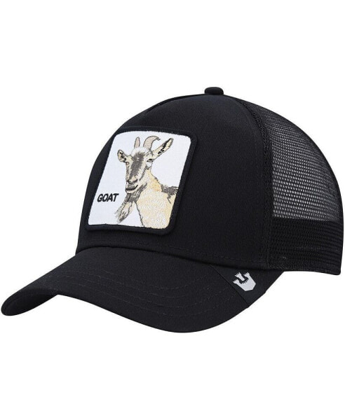 Men's Black Goat Beard Trucker Snapback Hat