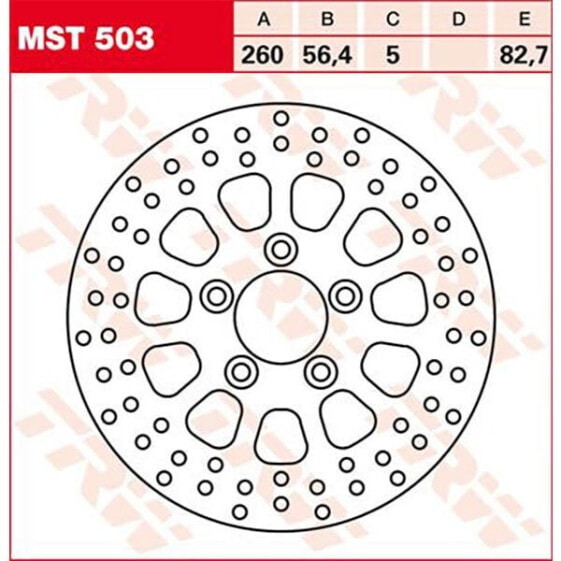 TRW Round Harley Davidson XL 1200 C Sportster Custom 14 Rear Brake Disc