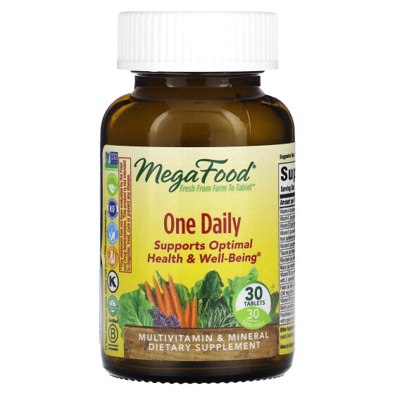 MegaFood, One Daily, витамины для приема один раз в день, 30 таблеток