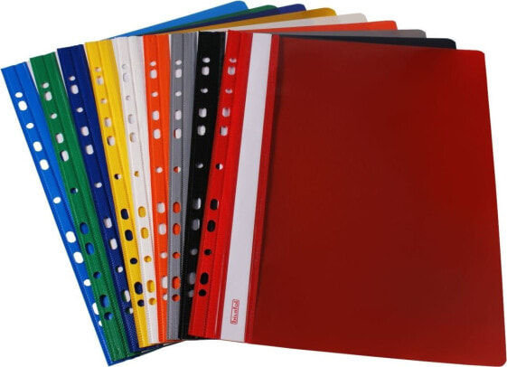 Канцелярский товар Файлы и папки Biurfol Skoroszyt твердый PVC 20 штук красный A4 (BF5166)