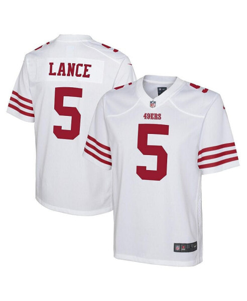 Big Boys Trey Lance White San Francisco 49ers Game Jersey