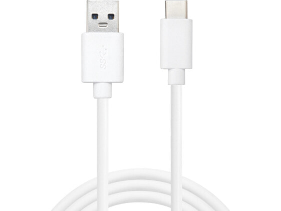 SANDBERG USB-C 3.1 > USB-A 3.0 1M - 1 m - USB A - USB C - USB 3.2 Gen 1 (3.1 Gen 1) - Male/Male - White