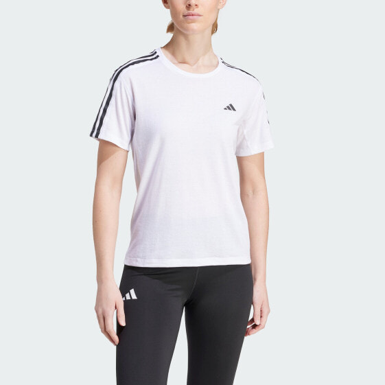 adidas women Own the Run 3-Stripes Tee