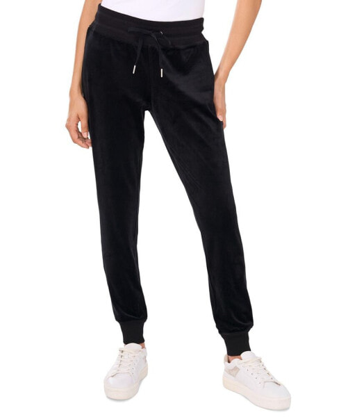 Women's Velour Drawstring-Waist Jogger Pants