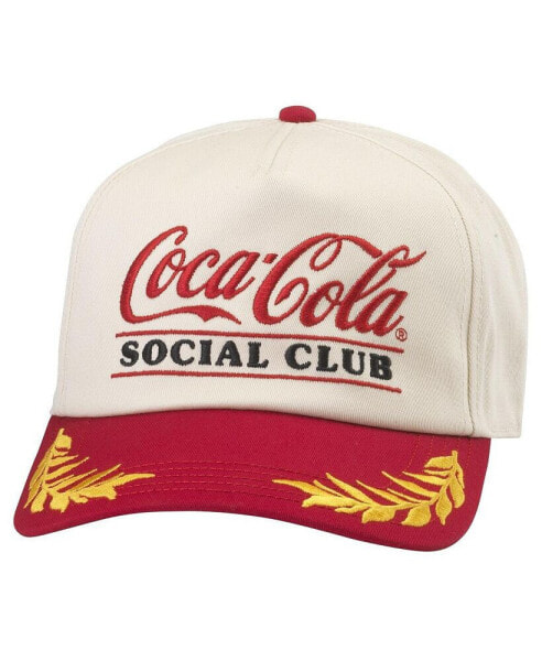 Men's Cream Coca-Cola Social Club Captain Hat