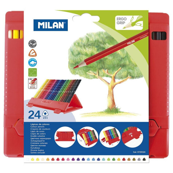 MILAN Flexibox 24 Triangular Colour Pencils