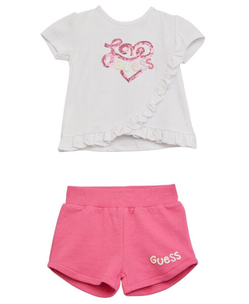 Baby Girls Short Sleeve Top and Short Set