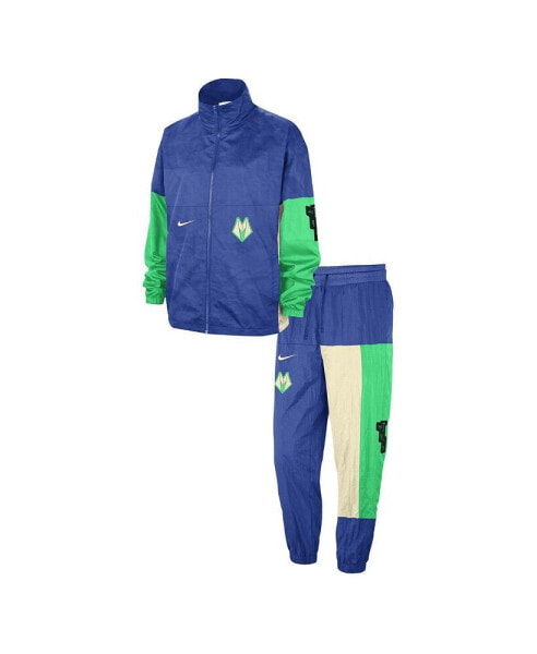 Men's Royal Milwaukee Bucks 2023/24 City Edition Courtside Starting Five Full-Zip Jacket and Pants Set