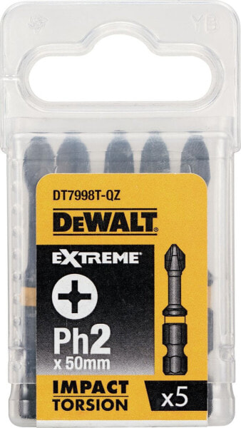 Dewalt Końcówki wkrętarskie udarowe Extreme Impact Torsion PH2x50mm 5szt. (DT7998T)