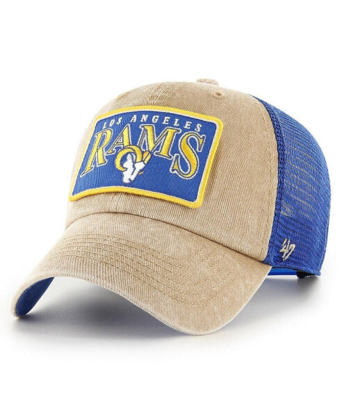 Men's Khaki Los Angeles Rams Dial Trucker Clean Up Adjustable Hat