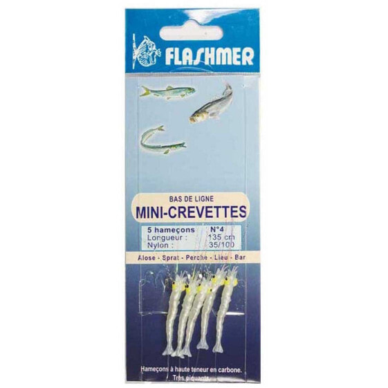 FLASHMER Mini-Crevettes Feather Rig 5 Units