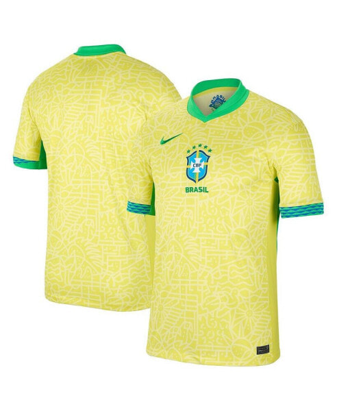 Men's Yellow Brazil National Team 2024 Home Stadium Replica Jersey