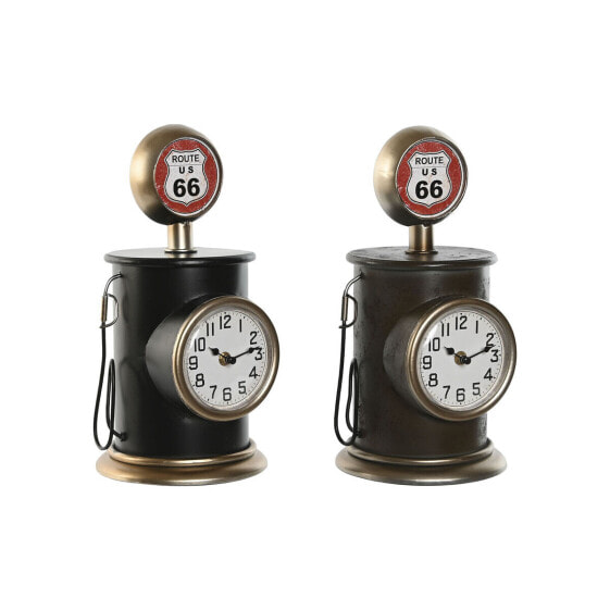Настольные часы Home ESPRIT Чёрный Позолоченный Металл полипропилен Vintage 17 x 18 x 34,5 cm (2 штук)
