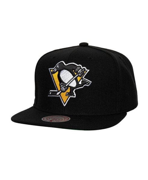 Men's Black Pittsburgh Penguins Core Top Spot Snapback Hat