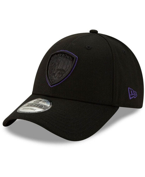 Men's Black Baltimore Ravens Alternate Logo Momentum 9FORTY Adjustable Snapback Hat