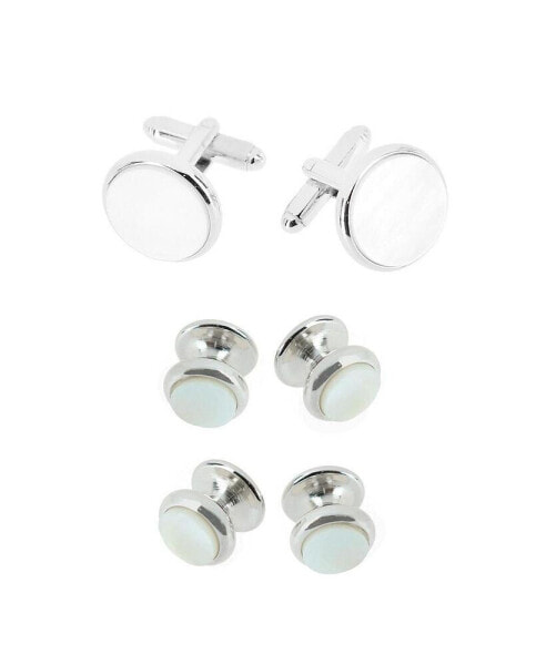 Sutton Round Mother of Pearl Formal Set (Cufflinks & Tuxedo Studs)