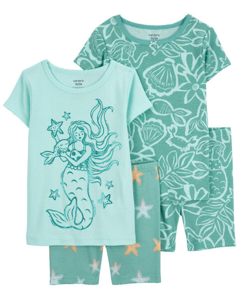 Baby 4-Piece Mermaid Pajamas Set 12M