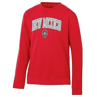 NCAA New Mexico Lobos Men's Heathered Crew Neck Fleece Sweatshirt - M