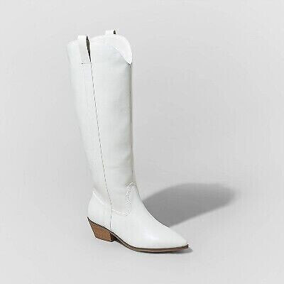 Women's Sommer Wide Calf Western Boots - Universal Thread Off-White 5.5WC