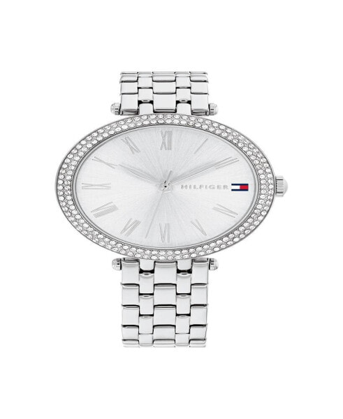 Часы и аксессуары Tommy Hilfiger Женские кварцевые наручные часы из нержавеющей стали, серебристые 34 мм