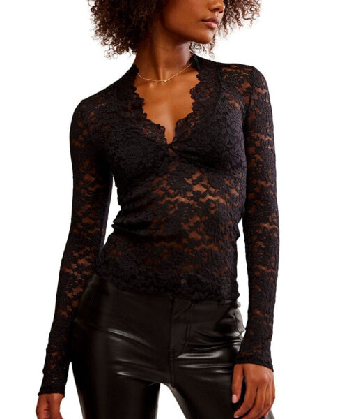 Women's All Day Lace Long Sleeve Top