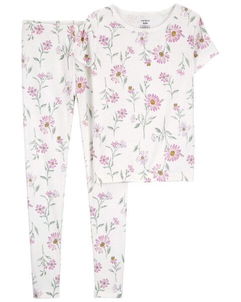 Kid 2-Piece Floral 100% Snug Fit Cotton Pajamas 12
