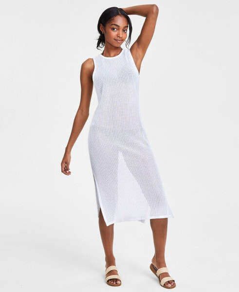 Juniors' Low-Back Midi Dress Swim Cover-Up, Created for Macy's