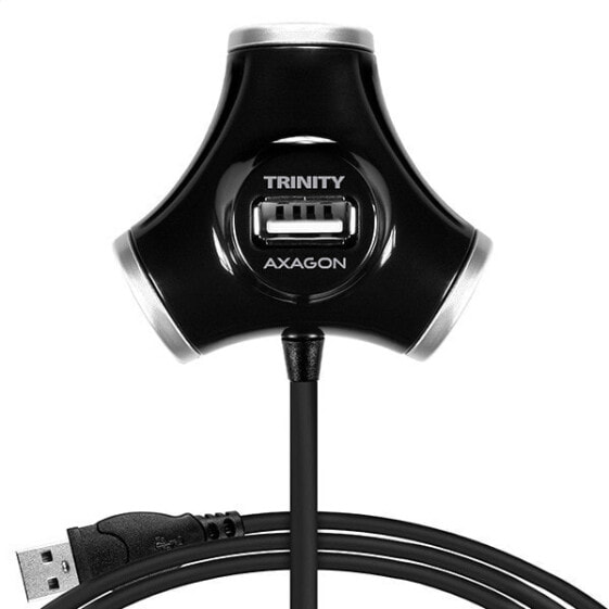 AXAGON HUE-X3B - USB 2.0 - USB 2.0 - 480 Mbit/s - Black - 1.2 m - CE - RoHS