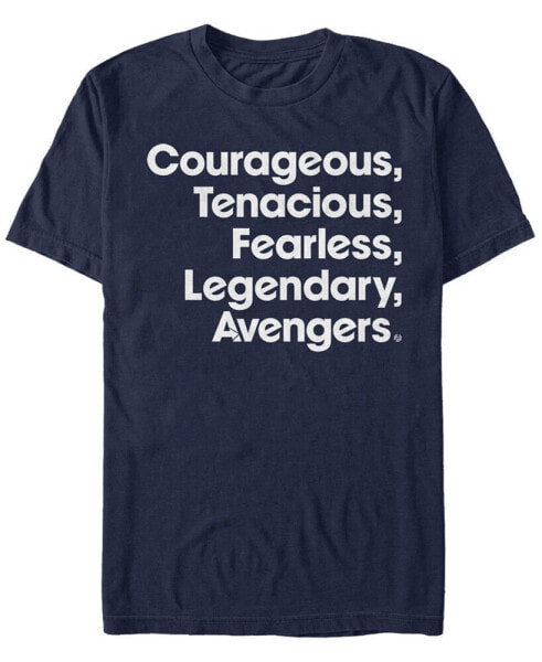 Marvel Men's Avengers We Are Courageous and Tenacious Short Sleeve T-Shirt