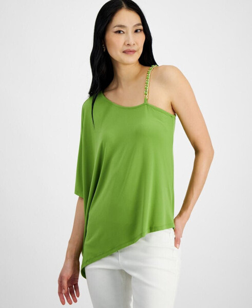 Women's Chain-Strap Asymmetric Top, Created for Macy's