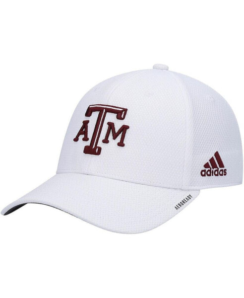 Men's White Texas A&M Aggies 2021 Sideline Coaches AEROREADY Flex Hat