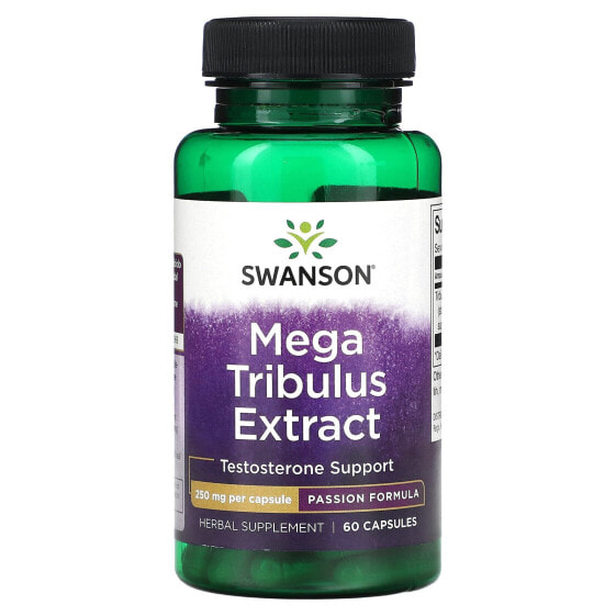 БАД для мужского здоровья Swanson Mega Tribulus Extract, 250 мг, 120 капсул