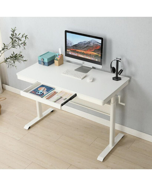 48x24" Standing Desk with Drawer, Adjustable Height - Ergonomic Home Office Workstation