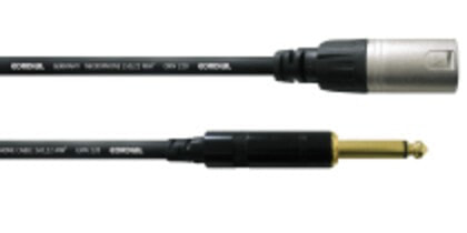 Cordial CCM 7.5 MP, XLR (3-pin), Male, 6.35mm, Male, 7.5 m, Black