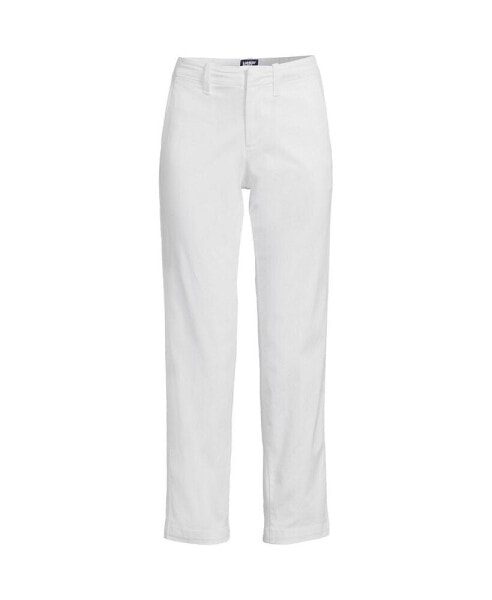 Women's Mid Rise Classic Straight Leg Chino Ankle Pants