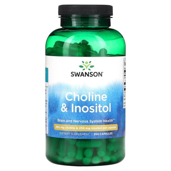 Витамины и минералы Swanson Choline & Inositol, 250 мг, 250 капсул