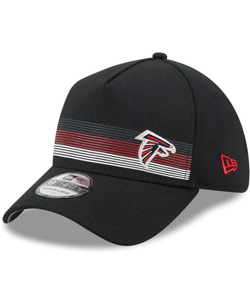 Men's Black Atlanta Falcons Flawless Stripe 39Thirty Flex Hat