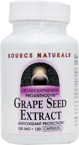 Source Naturals Grape Seed Extract  Добавка с экстрактом виноградных косточек 100 мг 120 капсул