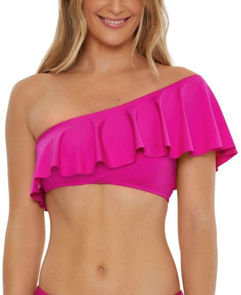 Women's Monaco One-Shoulder Ruffle Bikini Top