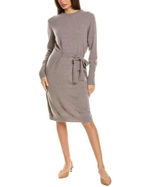 Forte Cashmere Tie Waist Cashmere Sweaterdress Women's