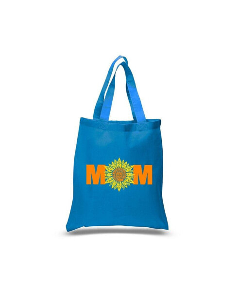 Mom Sunflower - Small Word Art Tote Bag