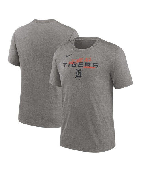 Men's Heather Charcoal Detroit Tigers We Are All Tri-Blend T-shirt
