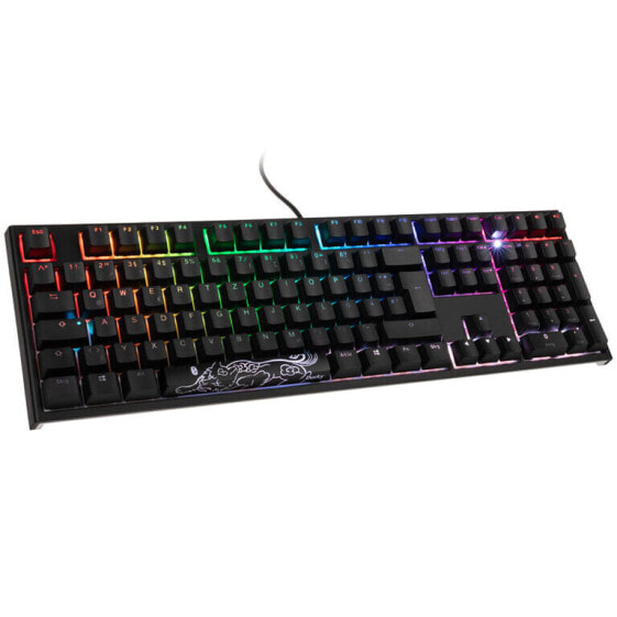 Ducky One 2 Backlit PBT Gaming Tastatur, MX-Red, RGB LED - schwarz