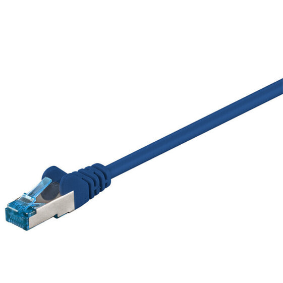 Wentronic CAT 6A Patch Cable - S/FTP (PiMF) - 15 m - Blue - 15 m - Cat6a - S/FTP (S-STP) - RJ-45 - RJ-45