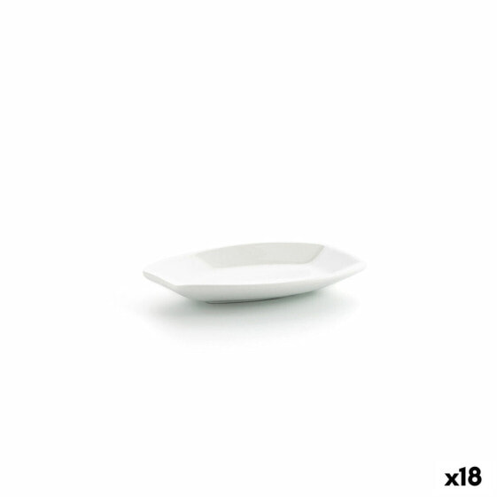 поднос для закусок Ariane Alaska Белый Керамика Овальный 10 x 7,4 x 1,5 cm 9,6 x 5,9 cm (18 штук)
