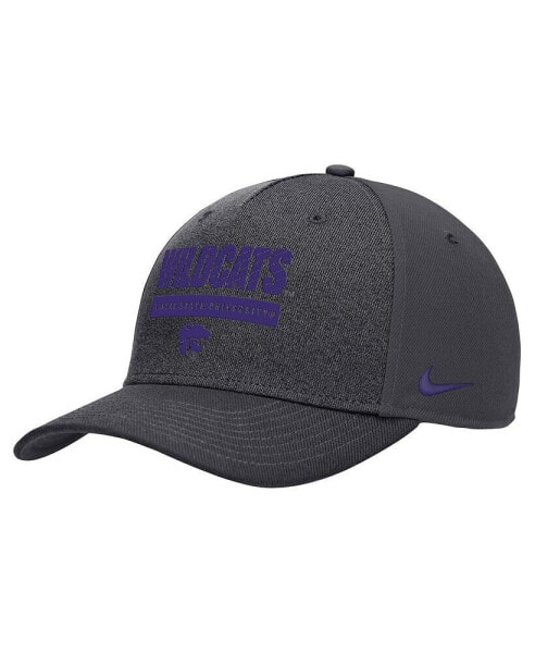 Men's Charcoal Kansas State Wildcats 2024 Sideline Performance Adjustable Hat